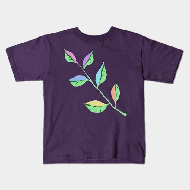 Colorful Leaves Kids T-Shirt by KelseyLovelle